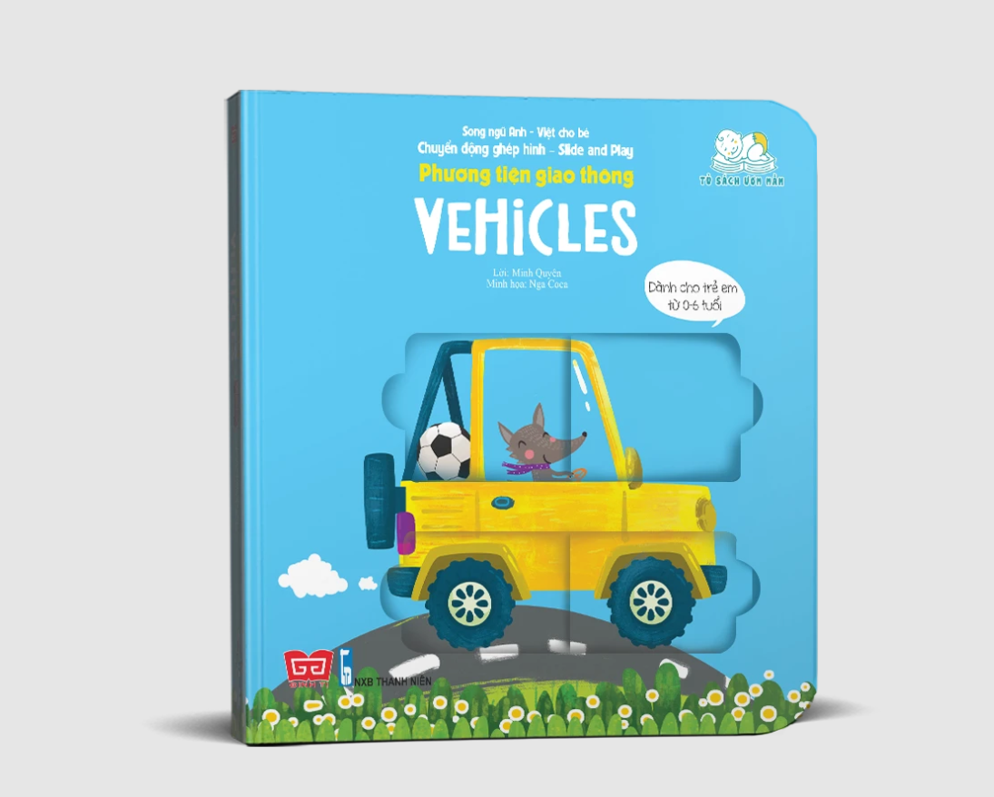 Sách tương tác – Chuyển động ghép hình – Slide and Play – Phương tiện giao thông – Vehicles