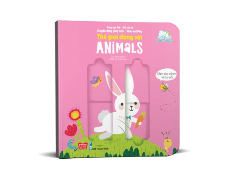 Sách tương tác – Chuyển động ghép hình – Slide and Play – Thế giới động vật – Animals