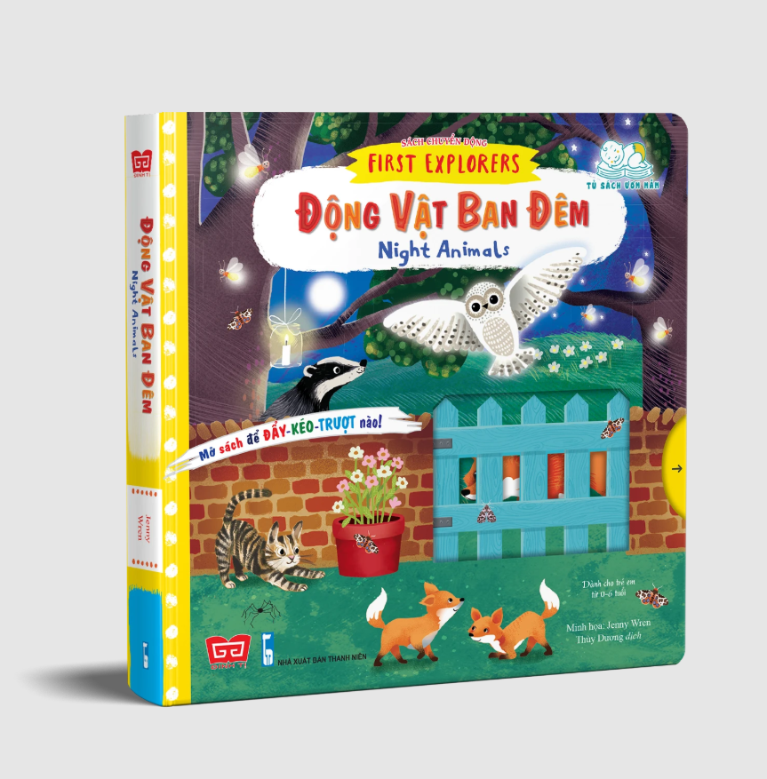 Sách chuyển động – First explorers – Night animals – Động vật ban đêm
