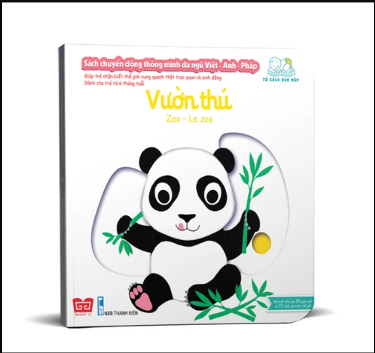 Sách chuyển động thông minh đa ngữ Việt – Anh – Pháp: Vườn thú – Zoo – Le zoo