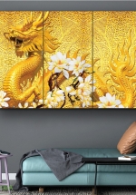 Tranh Treo Tường Rồng Nghệ Thuật 03 (3 tấm 40×60 cm)