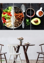 Tranh Treo Tường Phòng Ăn Nghệ Thuật 04 (3 Tấm 40×60 Cm)
