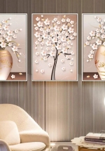 Tranh Treo Tường Bình Hoa Nghệ Thuật 04 (3 tấm 40×60 cm)