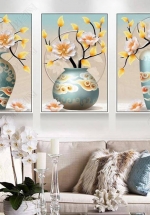 Tranh Treo Tường Bình Hoa Nghệ Thuật 05 (3 tấm 40×60 cm)