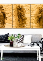 Tranh Treo Tường Ba Ông Thần Tài 02 (3 Tấm 40×60 Cm)