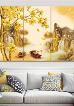 Tranh Treo Tường Cây Tài Lộc 05 (3 tấm 40×60 Cm)