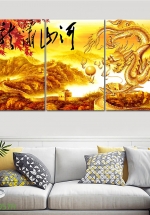 Tranh Treo Tường Rồng Nghệ Thuật 13 (3 tấm 40×60 cm)