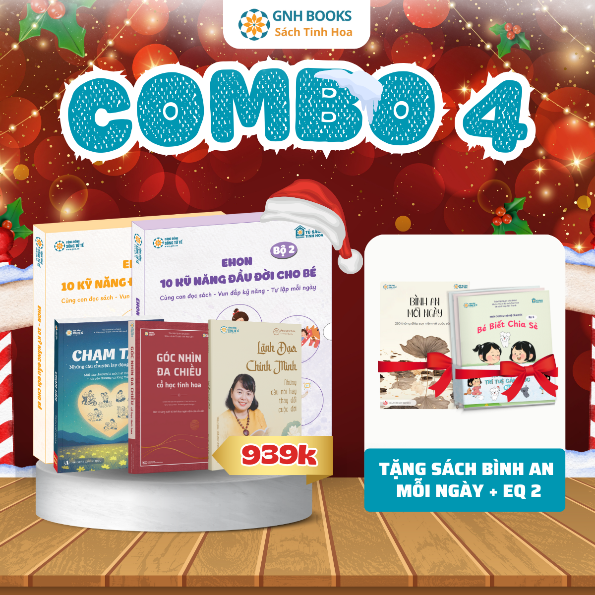 Combo Ehon 1+2, Chạm Tâm, Lãnh Đạo Chính Mình, Góc Nhìn Đa Chiều Tặng Bình An mỗi ngày + EQ Cho Bé (14×17)