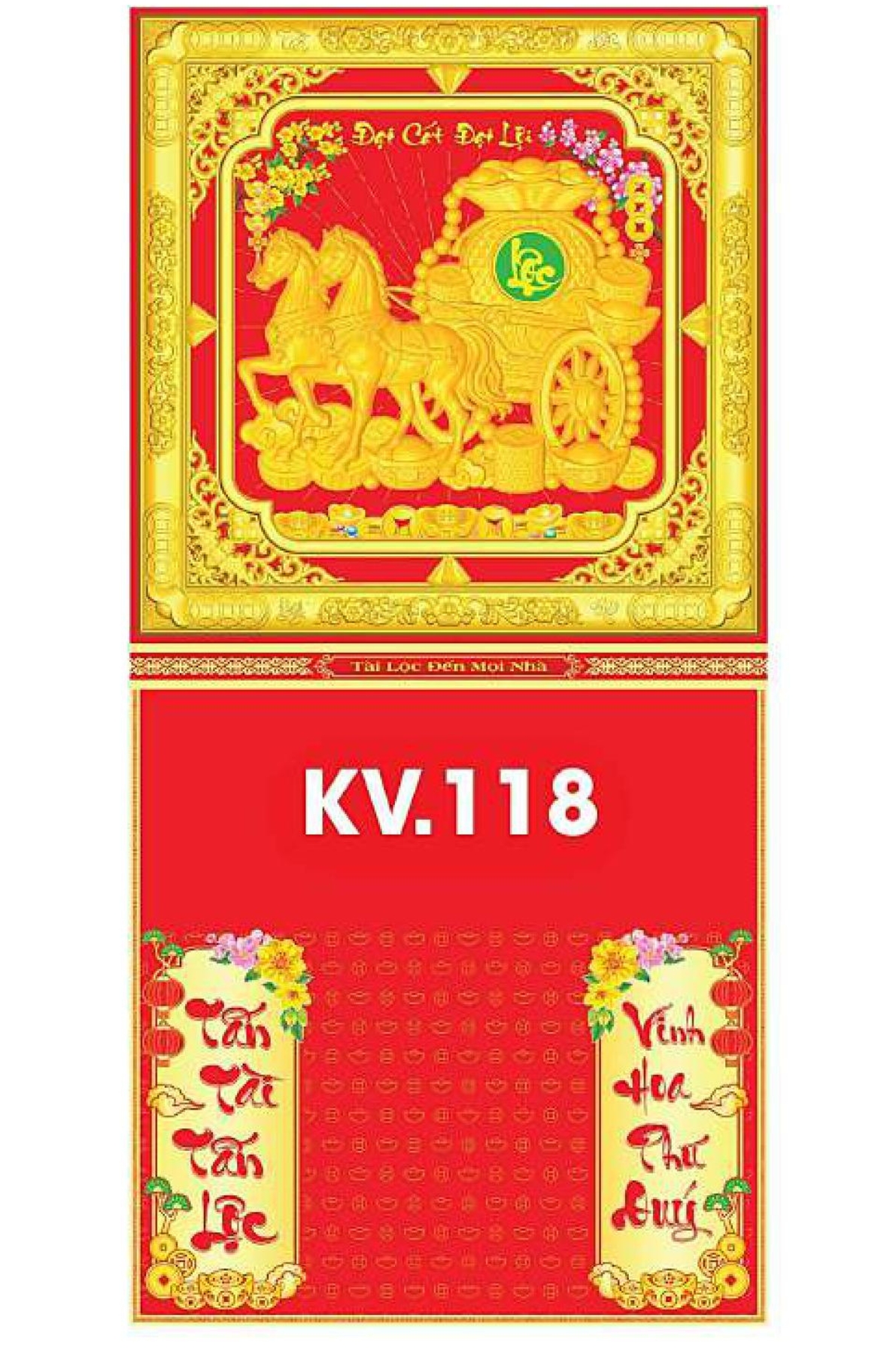 17 Mẫu Bìa Lịch 2026 Khung Vàng Dán Nổi (35×72 cm) – NSKV118 – NSKV134