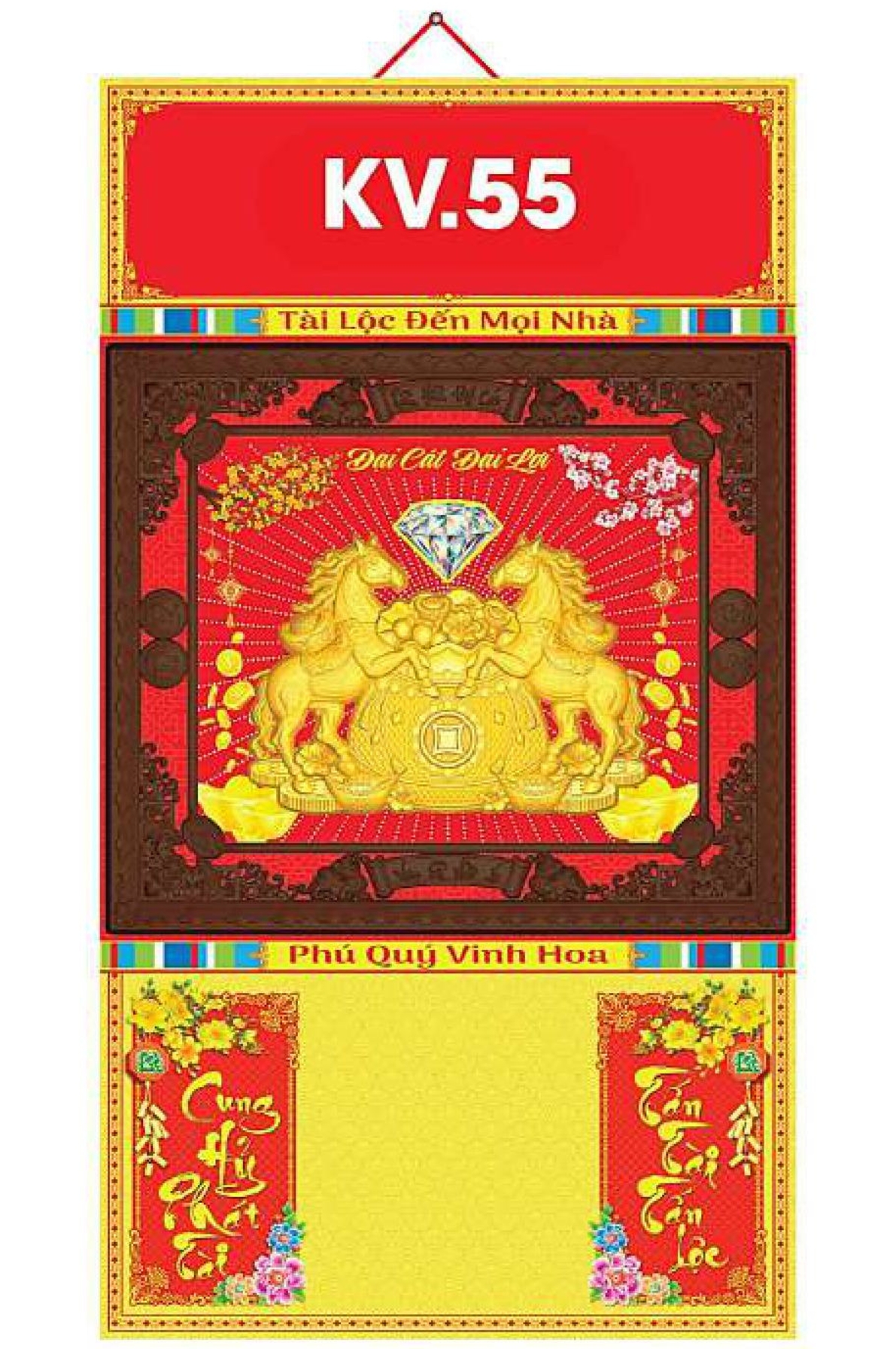 17 Mẫu Bìa Lịch 3 Gấp 2026 Khung Nâu Dán Nổi (40×73 cm) – NSKV53 – NSKV69