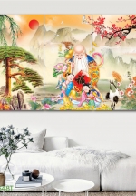 Tranh Treo Tường Ông Thọ 02 (3 Tấm 40×60 Cm)