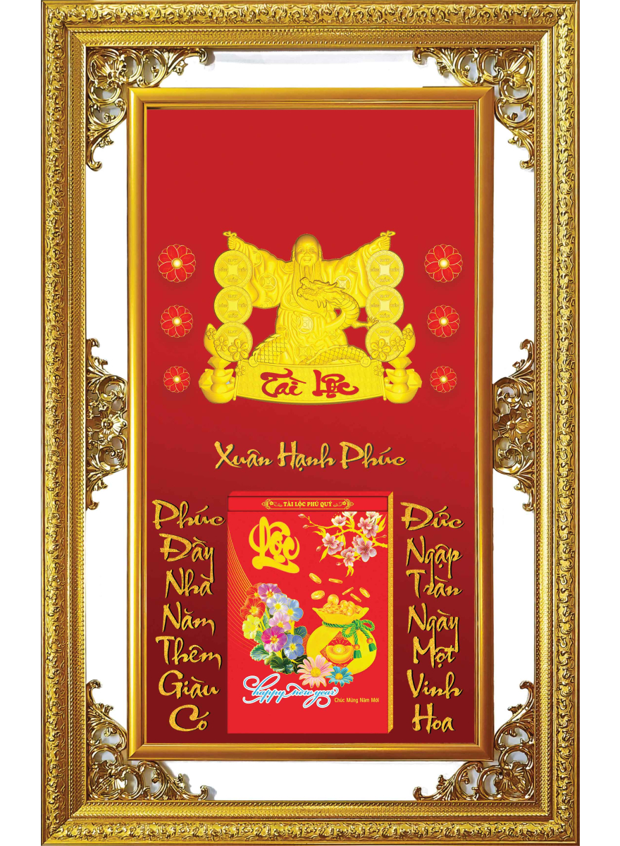 19 Mẫu Lịch Gỗ Cao Cấp 2026 Khung Đôi Vàng Dán Chữ Nổi (56 x 88 cm) – Xuân Hạnh Phúc