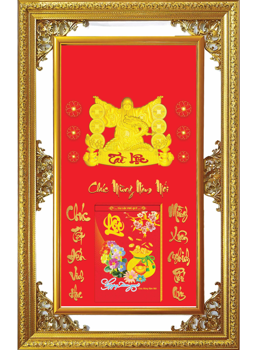 19 Mẫu Lịch Gỗ Cao Cấp 2026 Khung Đôi Vàng Dán Chữ Nổi (56 x 88 cm) – Chúc Mừng Năm Mới