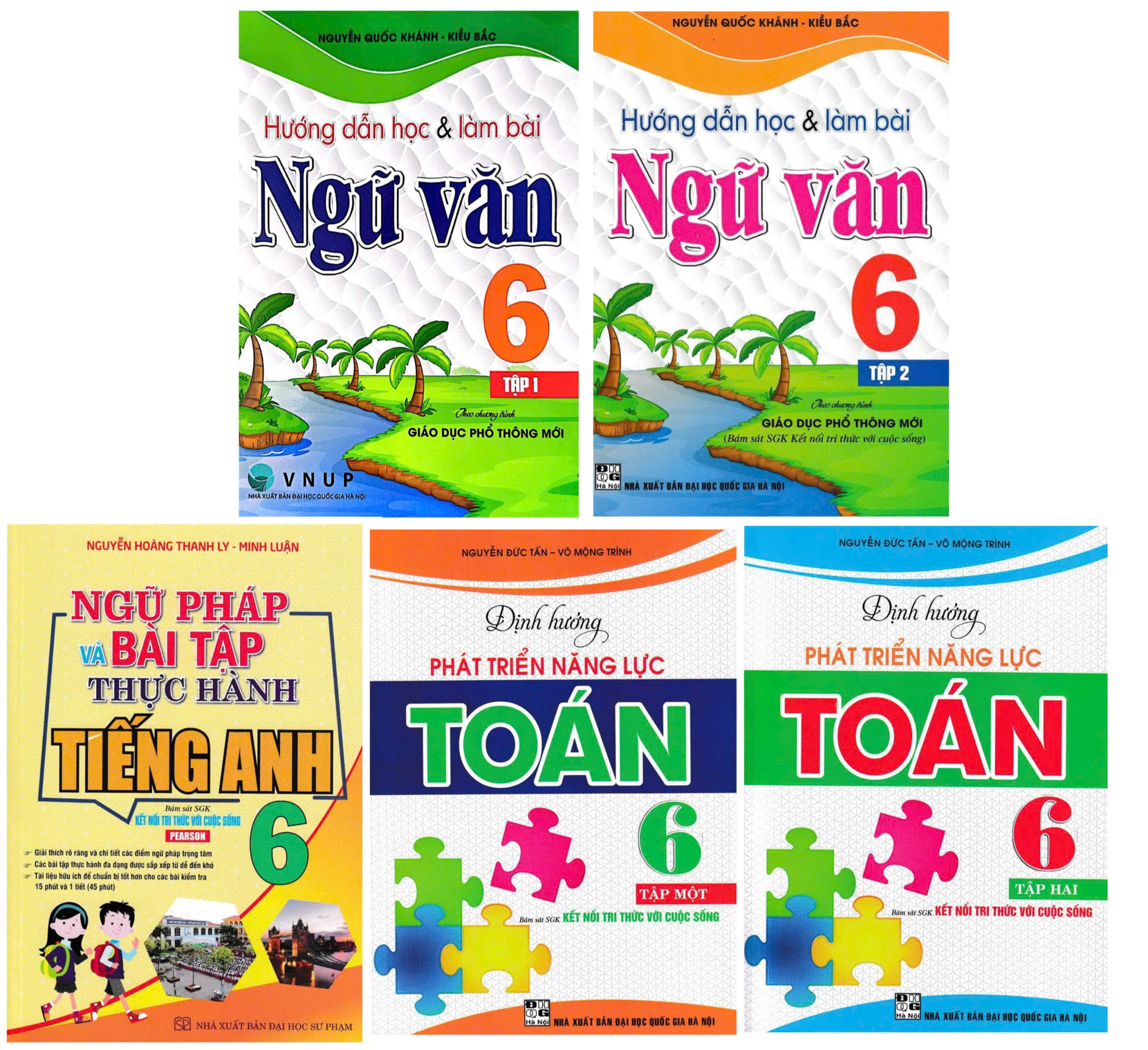 Combo Định Hướng Phát Triển Năng Lực Toán – Hướng Dẫn Học Và Làm Bài Ngữ Văn – Ngữ Pháp Và Bài Tập Thực Hành Tiếng Anh Lớp 6 (Bám Sát SGK Kết Nối Tri Thức Với Cuộc Sống) (Bộ 5 Cuốn)