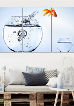 Tranh Treo Tường Cá Nghệ Thuật 21 (3 Tấm 40×60 Cm)