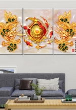 Tranh Treo Tường Cá Nghệ Thuật 22 (3 Tấm 40×60 Cm)