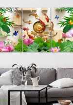 Tranh Treo Tường Cá Nghệ Thuật 24 (3 Tấm 40×60 Cm)