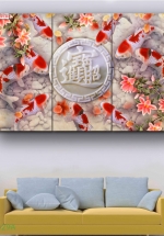 Tranh Treo Tường Cá Nghệ Thuật 25 (3 Tấm 40×60 Cm)