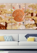 Tranh Treo Tường Cá Nghệ Thuật 26 (3 Tấm 40×60 Cm)