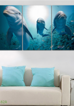 Tranh Treo Tường Cá Nghệ Thuật 27 (3 Tấm 40×60 Cm)