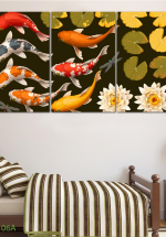 Tranh Treo Tường Cá Nghệ Thuật 28 (3 Tấm 40×60 Cm)