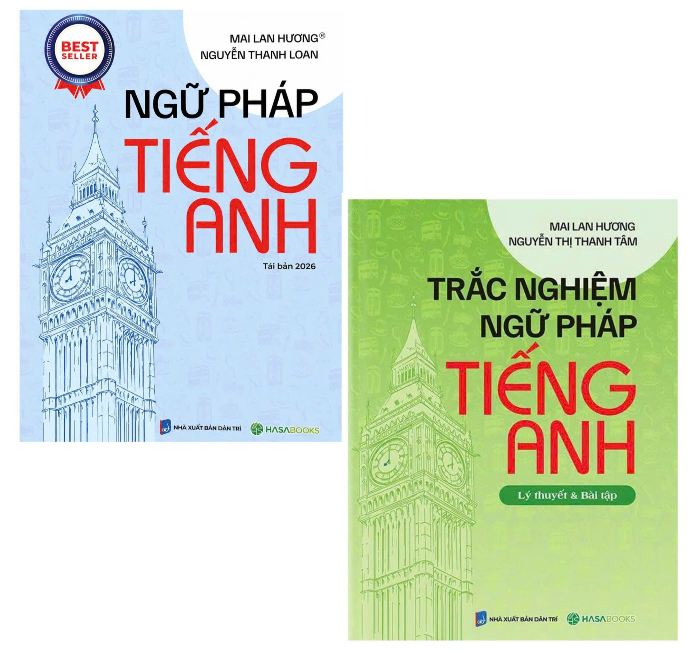 Combo Trắc Nghiệm Ngữ Pháp Tiếng Anh + Ngữ Pháp Tiếng Anh – HASA (Bộ 2 Cuốn)