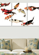 Tranh Treo Tường Cá Nghệ Thuật 30 (3 Tấm 40×60 Cm)