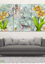 Tranh Treo Tường Cá Nghệ Thuật 34 (3 Tấm 40×60 Cm)