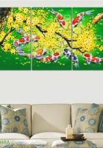 Tranh Treo Tường Cá Nghệ Thuật 38 (3 Tấm 40×60 Cm)