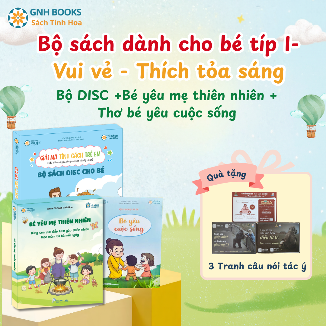 Combo 5: Bộ sách dành cho bé típ I-Vui vẻ – Thích tỏa sáng  (DISC)