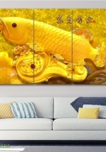 Tranh Treo Tường Cá Nghệ Thuật 09 (3 Tấm 40×60 Cm)