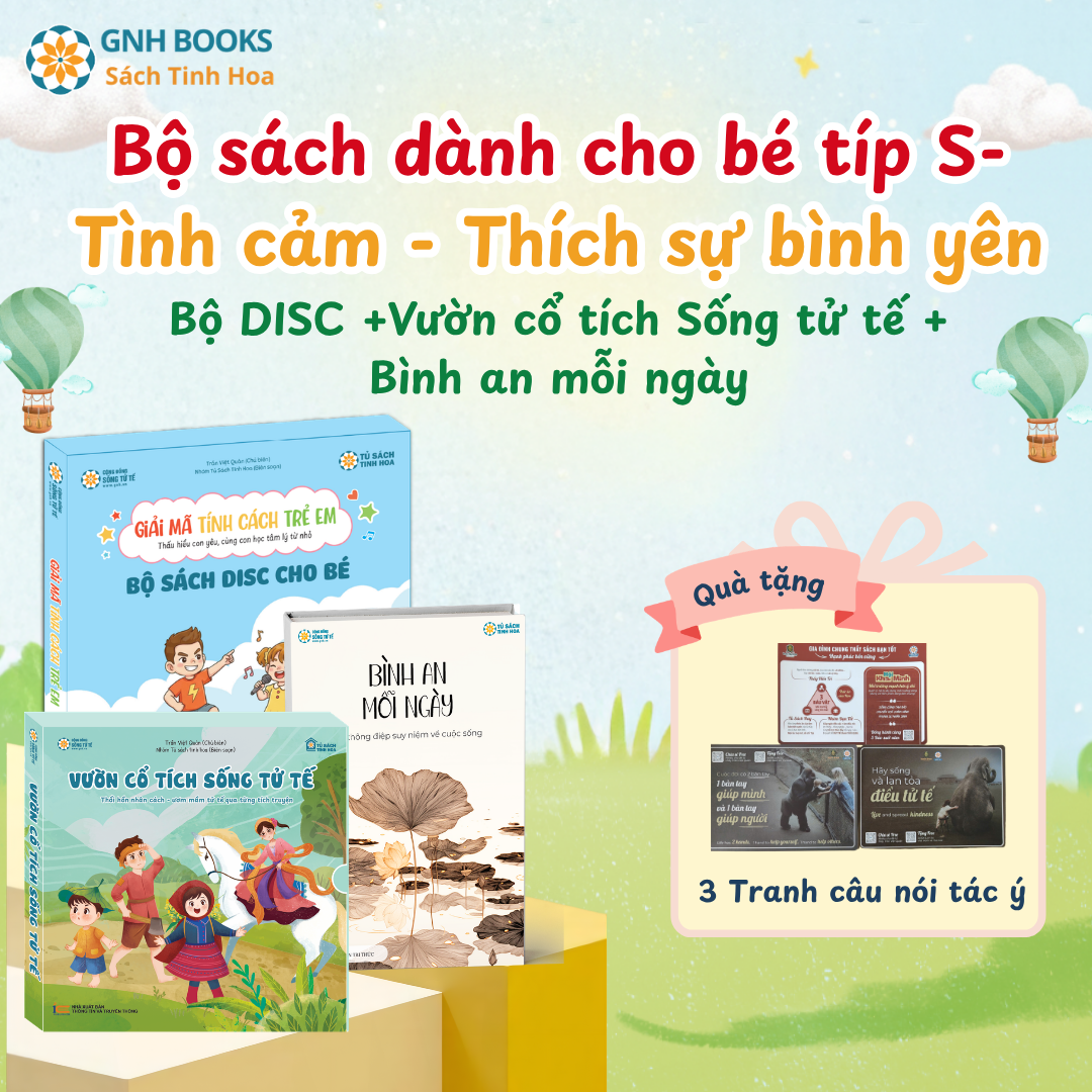 Combo 6: Sách dành cho bé típ S-Tình cảm – Thích sự bình yên  (DISC)