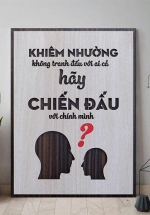 Tranh Động Lực Khắc Laser Khiêm Nhường Không Tranh Đấu Với Ai Cả Hãy Chiến Đấu Với Chính Mình