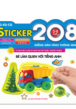 Sách 208 Miếng Dán Hình Thông Minh – Bé làm Quen Với Tiếng Anh