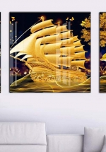 Bộ 3 Tranh Tết Treo Tường Thuận Buồm Xuôi Gió 02