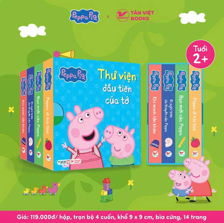 Bộ Hộp Peppa Pig: Thư Viện Đầu Tiên Của Tớ – Sách Tranh Tập Đọc 2+