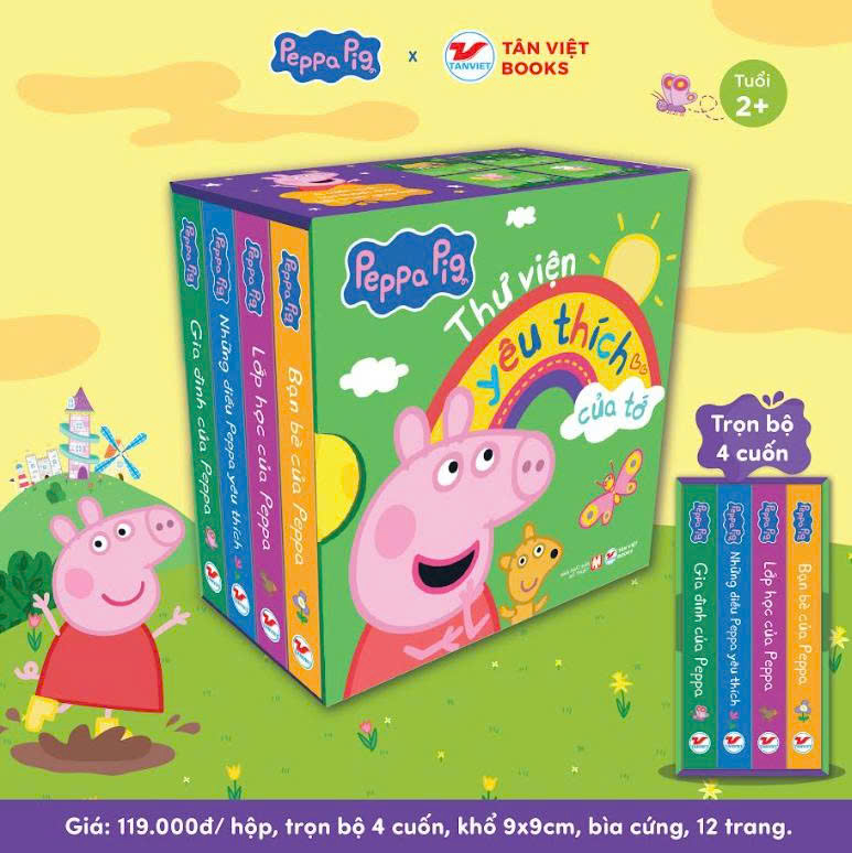Bộ Hộp Peppa Pig: Thư Viện Yêu Thích Của Tớ – Sách Tranh – Dành Cho Trẻ 2+