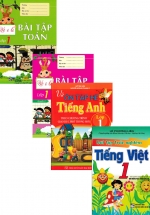 Bộ Sách Ôn Tập Hè Lớp 1 Toán + Văn + Anh : Theo Chương Trình Mới (Bộ 4 Cuốn)