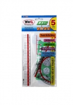 Bộ Thước Kẻ Hình Học Eke Đa Dạng WinQ (Bộ 5 Thước)