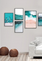 Bộ Tranh Treo Tường Xe Đạp Và Biển Xanh