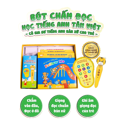 Bút Chấm Đọc Học Tiếng Anh Tân Việt – Phiên Bản 6 Cuốn Bìa Mềm – TV