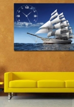 Tranh Đồng Hồ Thuyền Buồm (1 Tấm 40x60cm)