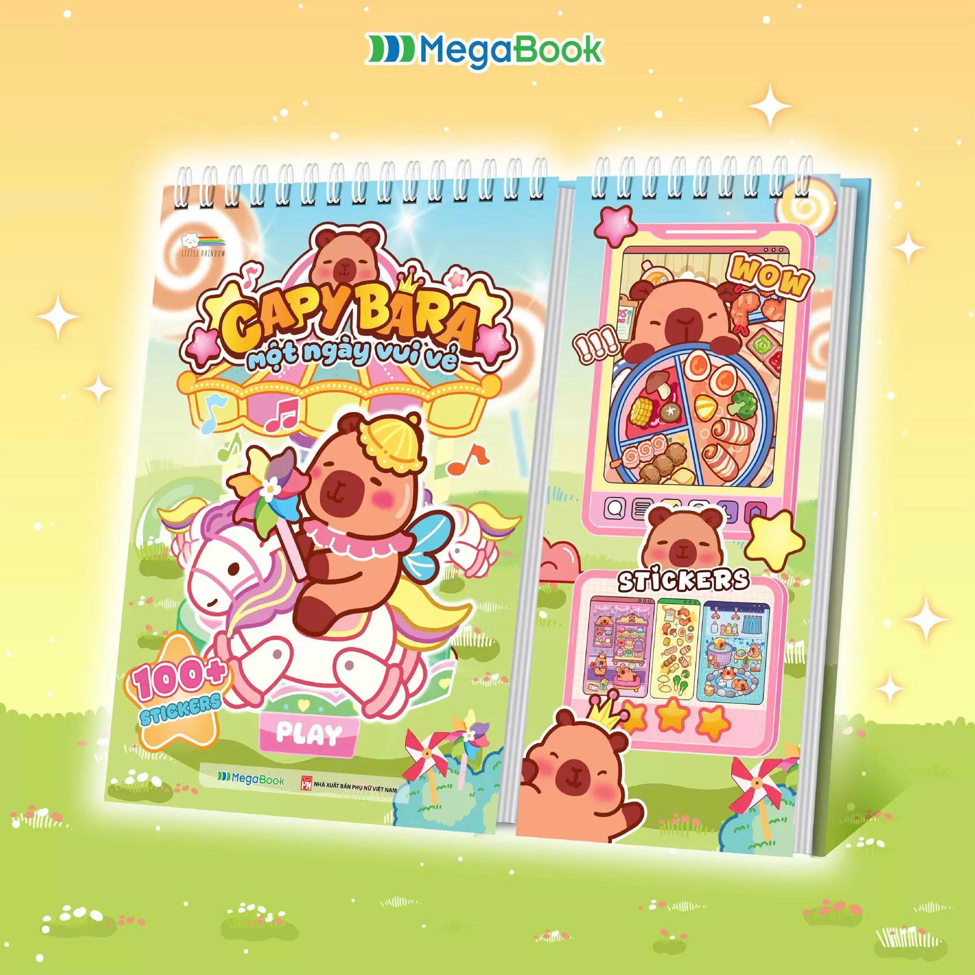 CAPYBARA – Một Ngày Vui Vẻ (Bóc Dán 3D Hơn 100+ Sticker Sáng Tạo Cho Bé)