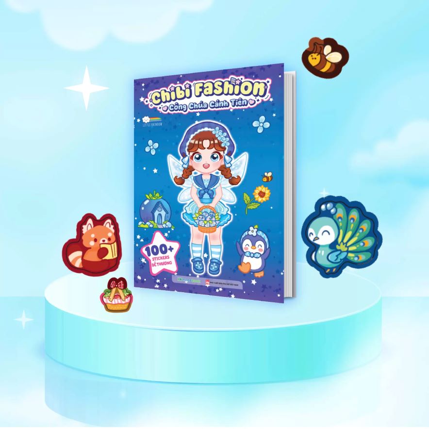 Chibi Fashion Công Chúa Cánh Tiên (100+ Stickers Dễ Thương) – Sách Bóc Dán Sticker Cho Bé Gái
