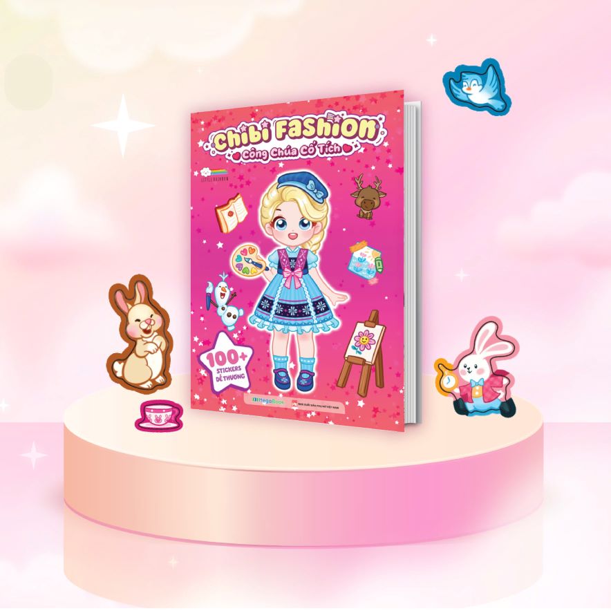Chibi Fashion Công Chúa Cổ Tích (100+ Stickers Dễ Thương) – Sách Bóc Dán Sticker Cho Bé Gái