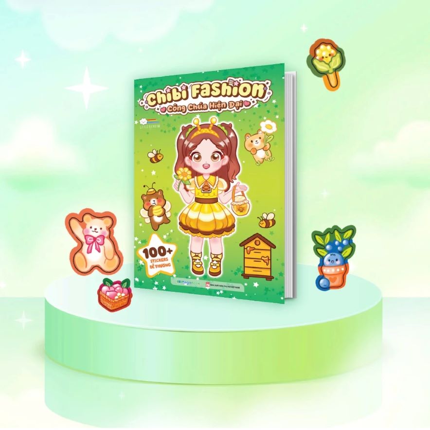 Chibi Fashion – Công Chúa Hiện Đại (100+ Stickers Dễ Thương) – Sách Bóc Dán Sticker Cho Bé Gái