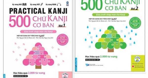 Combo 500 Chữ Kanji Cơ Bản Vol 1 +  Vol 2 (Bộ 2 Cuốn)