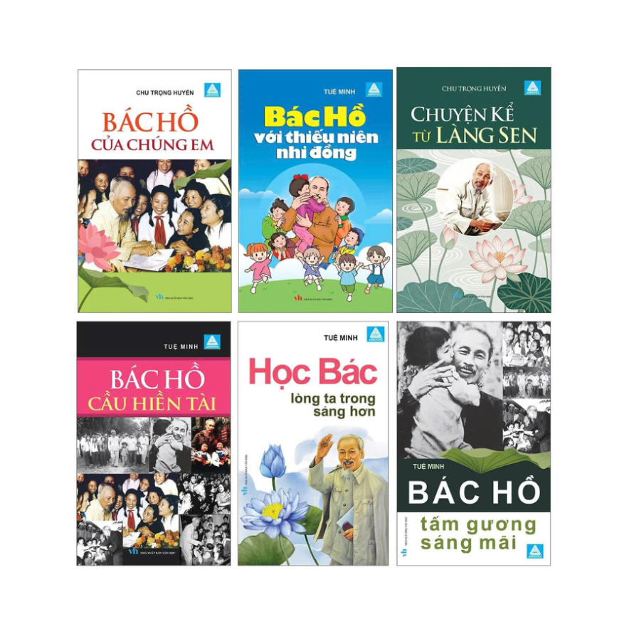 Combo Bác Hồ – Học Bác, Làng Sen, Thiếu Niên, Hiền Tài, Tấm Gương, Bác Hồ Của Chúng Em (Bộ 6 cuốn)