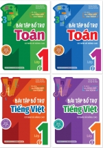 Combo Bài Tập Bổ Trợ Toán + Tiếng Việt Cơ Bản Và Nâng Cao Lớp 1 (Bộ 4 Cuốn)