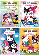 Combo Bé Tô Màu Hello Kitty Và Bạn Bè (Bộ 4 Cuốn)